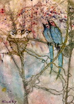 Lullaby In Birdland Mickey Fielitz Waukesha WI watercolor on Yupo